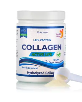 Colagen Hidrolizat Tip 1, 2 și 3 Active Life – Pulbere cu 10.000 Mg per Doză Zilnica – Super-Concentrat – Cutie cu 300 g