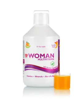 Multivitamine Lichide pentru Femei cu 147 Ingrediente Active: Vitamine + Minerale + Aminoacizi + Verdețuri – Sticlă cu 500 ml