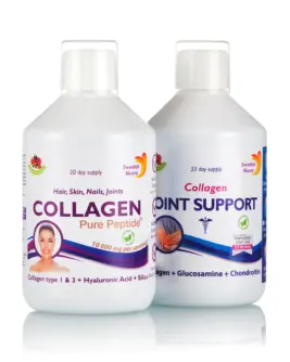 Pachet Beauty + Dureri Articulații – Colagen Lichid Tip 1 și 3 cu 10.000mg + Colagen Lichid Joint Support cu 5000mg