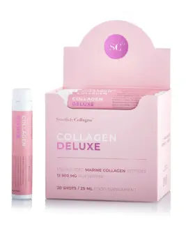 Colagen Deluxe (din Pește) - Hidrolizat Lichid Tip 1 și 3 cu 12.500mg + Acid Hialuronic 75mg + Biotină 5000mcg + MSM + Zinc + Siliciu + Vitamine – 20 Fiole