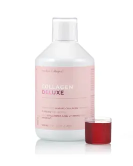 Colagen Deluxe (din Pește) - Lichid, Hidrolizat Tip 1 și 3 cu 12.500mg + Acid Hialuronic 75 mg + Biotină 5000 mcg + MSM + Zinc + Siliciu + Vitamine – 500 ml