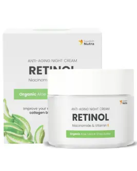 Crema de Noapte cu Retinol, Niacinamide, Colagen Vegan, Vitamina E, Unt de Shea, Aloe Vera, Ulei de Buriti, Ulei de Amarant, 50ml – Swedish Skincare