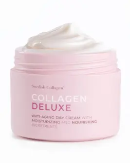 Crema de zi cu Retinol Gama Colagen Deluxe imbunatatita cu Retinol, Acid Hialuronic, Colagen Marin, Vitamina E, Unt de Shea, Ulei de Jojoba, Aloe Vera - 50 ml