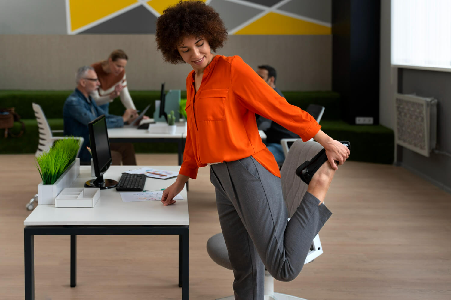 stretching la birou stretching la birou