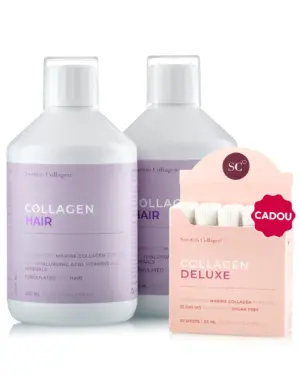 Pachet Hair - 2 sticle × Collagen Hair 500ml + Cadou Colagen Deluxe Travel Pack 10 Shots