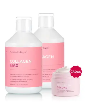 Pachet Collagen Max - 2 sticle × Collagen Max 15.000 mg + Cadou Crema de Zi cu Retinol Deluxe